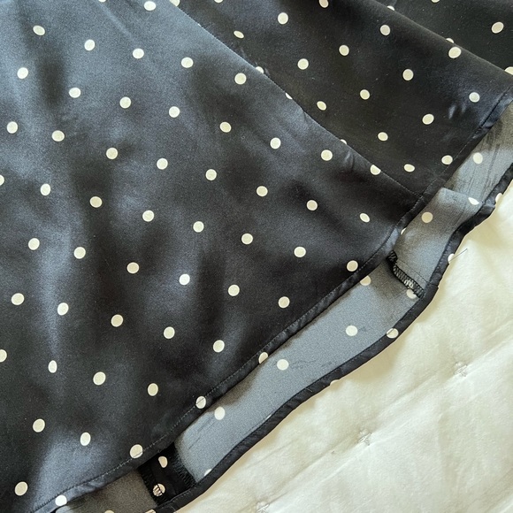 Reformation 2 Lane Silk Polka Dot Wrap Style Mini Dress - Picture 12 of 13